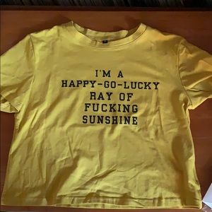 yellow t-shirt